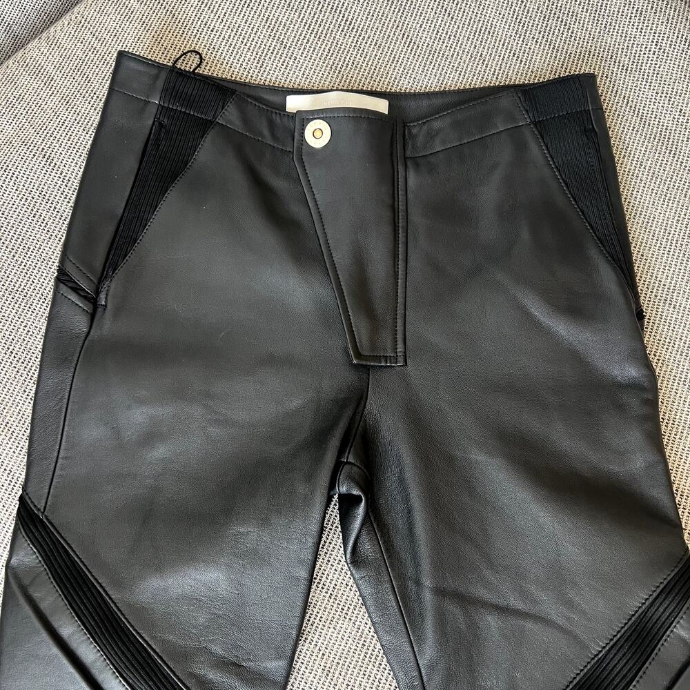 Dion Lee leather panelled flared pants black size XS 2 - Picture 3 of 14